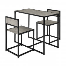 3-częściowy komplet mebli do jadalni, 2 krzesła i stół