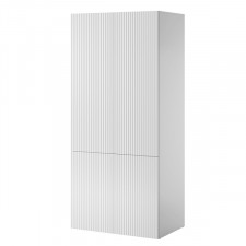 biała szafa malia z frezowanym frontem, 2 drzwi, mat 