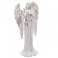 Biały Anioł z Gwiazdą - figurka dekoracyjna wys. 20cm