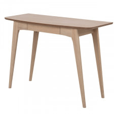 biurko drewniane wooden 105x45x74 cm, 1 szuflada, dąb bielony olejowany 