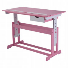 Biurko szkolne stół kreślarski dla dziecka pink