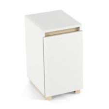biurko z kontenerem goedei 120 cm białe/naturalne