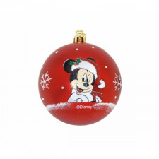 Bombka świąteczna Mickey Mouse Happy smiles 10 Sztuk Czerwony Plastikowy (Ø 6 cm)