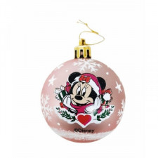 Bombka świąteczna Minnie Mouse Lucky 6 Sztuk Różowy Plastikowy (Ø 8 cm)