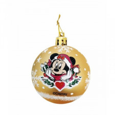 Bombka świąteczna Minnie Mouse Lucky Złoty 6 Sztuk Plastikowy (Ø 8 cm)