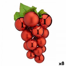 Bombka świąteczna Winogrona Duży Czerwony Plastikowy 22 x 26 x 33 cm (8 Sztuk)