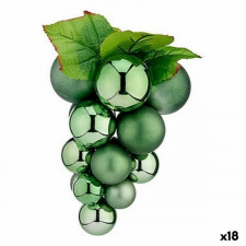 Bombka świąteczna Winogrona Mały Kolor Zielony Plastikowy 18 x 24 x 18 cm (18 Sztuk)