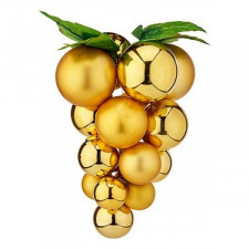 Bombki świąteczne Winogrona Mały Złoty Plastikowy 15 x 15 x 20 cm