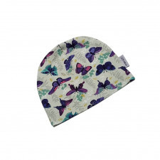 czapka dresowa motyle fioletowe 56-60 wiek 10-100 lat 