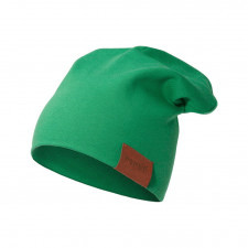 czapka podwójna zielona 52-56 wiek 7-9 lat 