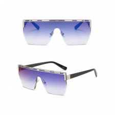 Damskie okulary przeciwsłoneczne Glamour półramkowe kwadratowe pełne szkło SKK-04B