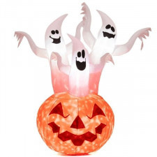 dekoracja halloween duchy z dynią 140 x 90 x 182 cm
