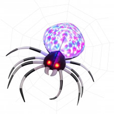 Dekoracja Halloween Nadmuchiwany pająk z siecią 93 x 105 x 34 cm