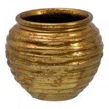 Doniczka 37 x 37 x 30 cm Ceramika Złoty