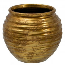 Doniczka 39 x 39 x 36,6 cm Ceramika Złoty