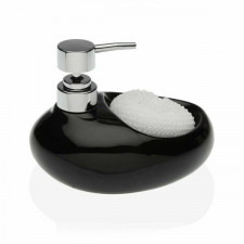Dozownik mydła Versa Czarny Zmywak Kuchenny Ceramika (16,5 x 16 x 10,5 cm)