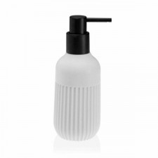 Dozownik mydła Versa Stria Biały Plastikowy Żywica (6,5 x 18,5 x 6,5 cm)