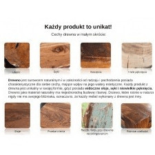 drewniana komoda z szufladami wild oak 120 cm dąb/szara handmade