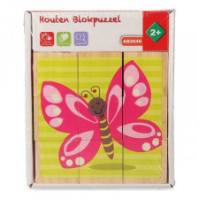 Drewniane Puzzle dla Dzieci Motyl Kostki (10 Części)