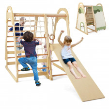 Drewniany plac zabaw dla dzieci centrum aktywności 2 w 1