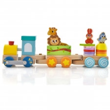 Drewniany pociąg zabawka edukacyjna dla dzieci