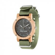 drewniany zegarek w militarnym stylu - plantwear (42mm, nylon)
