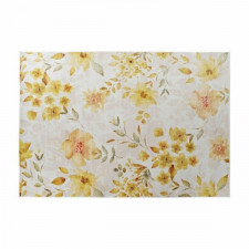 Dywan DKD Home Decor Żółty Biały Poliester Bawełna Kvety (160 x 230 x 0.5 cm)