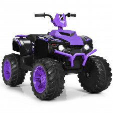 Elektryczny quad ATV dla dzieci z akumulatorem i światłami LED fioletowy