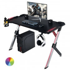 ergonomiczne biurko do gier ze światłami led rgb 120 x 60 x 77 cm