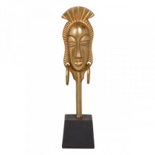 Figurka Dekoracyjna 11 x 10,5 x 46 cm Czarny Złoty Afrykanka