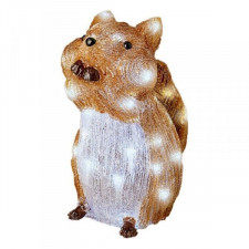 Figurka Dekoracyjna Akryl Światło LED Wiewiórka (15 x 27,5 x 26 cm)