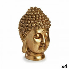 Figurka Dekoracyjna Budda Głowa Złoty 14 x 26 x 17 cm (4 Sztuk)