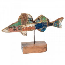 Figurka Dekoracyjna Calypso Ryba 51 x 11 x 28 cm Teczyna Wielokolorowy