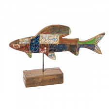 Figurka Dekoracyjna Calypso Ryba 51 x 13 x 28 cm Teczyna Wielokolorowy
