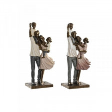 Figurka Dekoracyjna DKD Home Decor 14 x 8,5 x 29,5 cm Wielokolorowy Rodzina (2 Sztuk)
