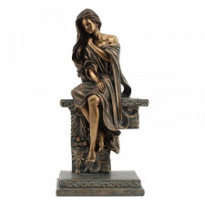 Figurka Dekoracyjna DKD Home Decor 17 x 11 x 32,50 cm Kobieta Miedź