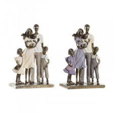 Figurka Dekoracyjna DKD Home Decor 17,5 x 8,5 x 26 cm Złoty Rodzina (2 Sztuk)
