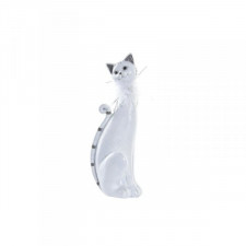 Figurka Dekoracyjna DKD Home Decor Biały Kot Romantyczny 30 x 40 cm 9 x 9 x 24 cm