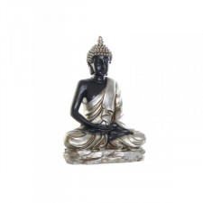 Figurka Dekoracyjna DKD Home Decor Czarny Srebrzysty Budda Orientalny 50 x 30 x 74 cm