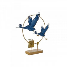 Figurka Dekoracyjna DKD Home Decor Niebieski Złoty Ptak 51 x 9 x 51 cm