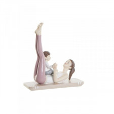 Figurka Dekoracyjna DKD Home Decor Różowy Yoga Scandi 15,5 x 6,5 x 17 cm