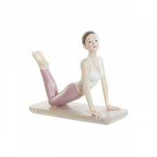 Figurka Dekoracyjna DKD Home Decor Różowy Yoga Scandi 16 x 6 x 13 cm