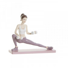 Figurka Dekoracyjna DKD Home Decor Różowy Yoga Scandi 20 x 8 x 16,5 cm