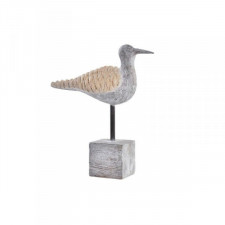 Figurka Dekoracyjna DKD Home Decor Szary Naturalny Ptak Śródziemnomorski 23 x 9 x 26,7 cm