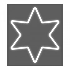 Figurka Dekoracyjna EDM Flexiled gwiazda Biały 220 V (60 x 3 x 80 cm)