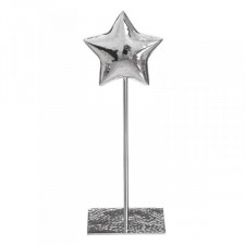 Figurka Dekoracyjna gwiazda Srebro 10 x 10 x 28 cm