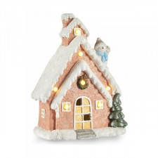 Figurka Dekoracyjna Muzyka Boże Narodzenie Światło LED Dom 21 x 52 x 40 cm Niebieski Różowy Biały Ko