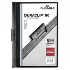 Folder z teczkami Durable Duraclip 60 Czarny Przezroczysty A4 (25 Sztuk)