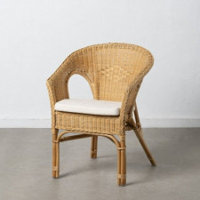 Fotel 57 x 58 x 80 cm Naturalny Rattan