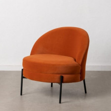 Fotel 71 x 73 x 72 cm Tkanina syntetyczna Drewno Pomarańczowy